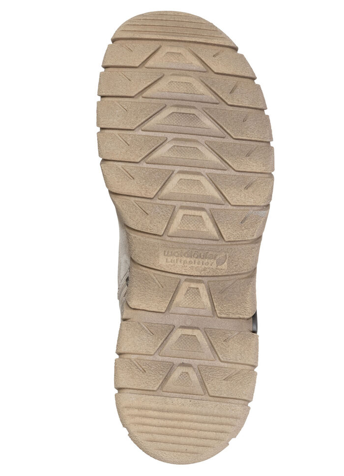 Waldläufer, gevoerde dames enkellaarsjes, winterschoenen, breedte H, met uitneembaar voetbed TAUPE