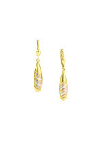 Satijnen oorbellen in driekleur 