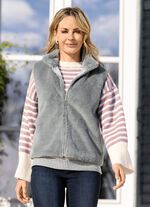 Vest van pluizig imitatiebont 