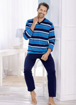 Tweepak pyjama&#39;s met V-hals en borstzakje 