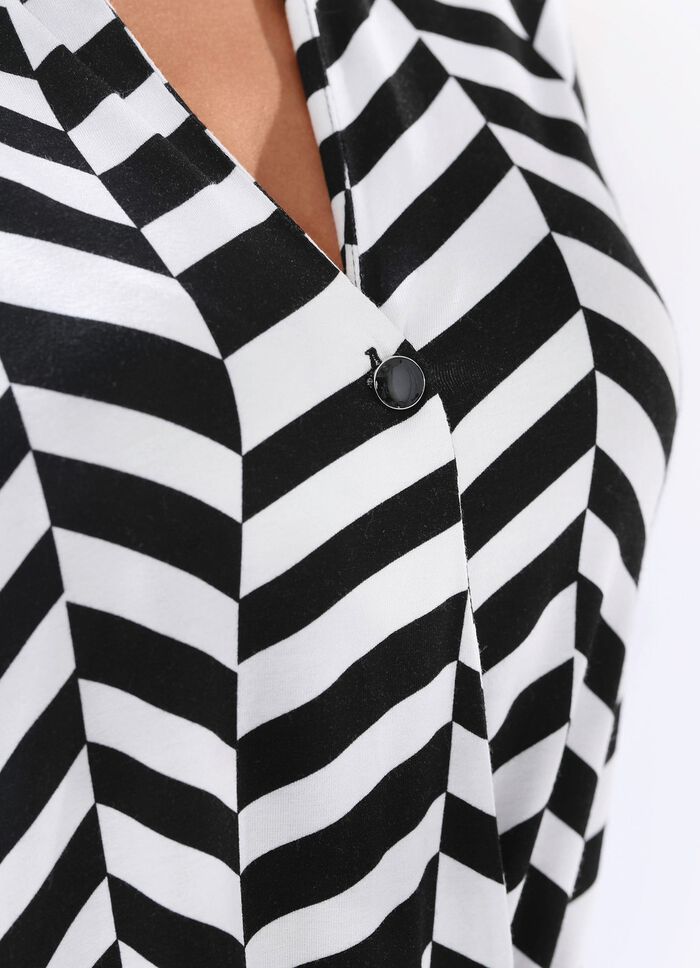 Fascinerend poloshirt met wikkellook 