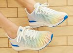 Rieker sneakers met regenboog kleurverloop WIT-MULTICOLOR