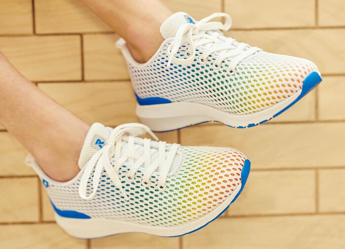 Rieker sneakers met regenboog kleurverloop WIT-MULTICOLOR