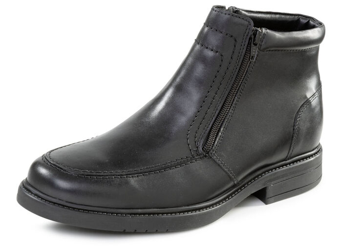 GINO GALANTE, gevoerde heren enkellaarsjes, winterschoenen, met lamsvacht ZWART