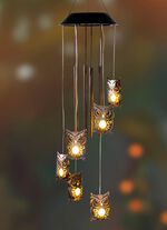 Zonne-windgong met uilen 