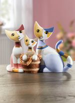 Kattenfamilie van hoogwaardig porselein 