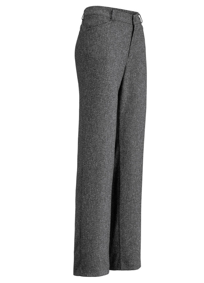 Broek in modieuze breedte ANTRACIET GEM.