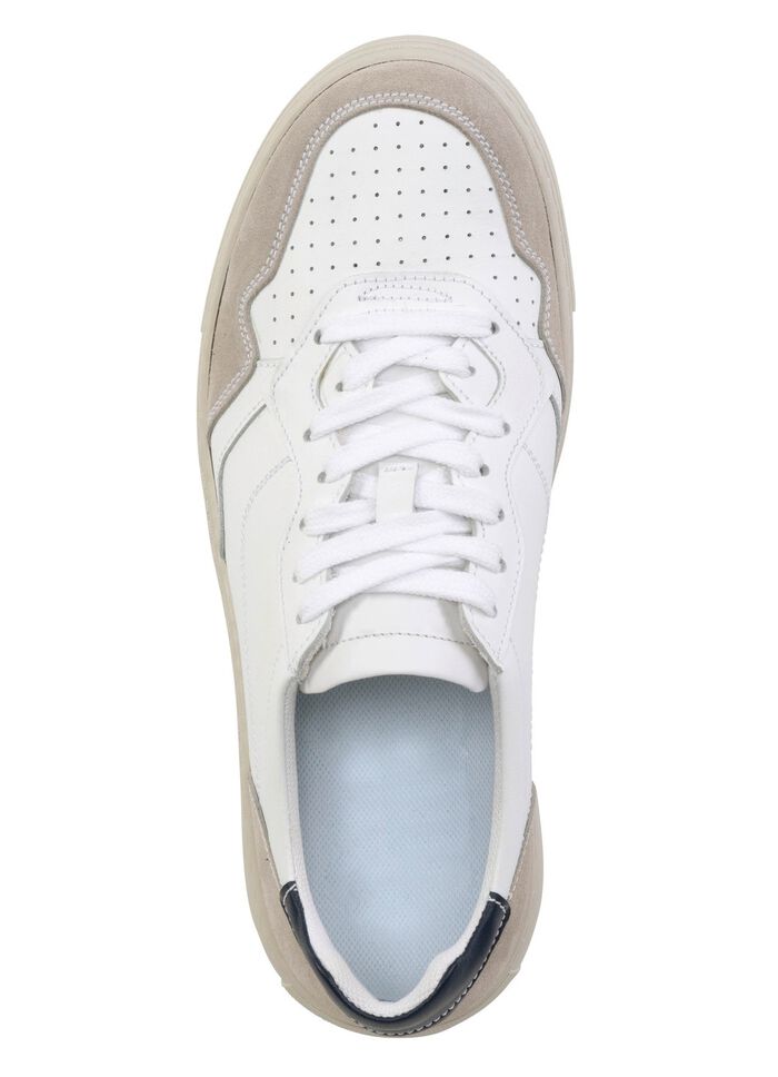 GINO GALANTE sneakers gedeeltelijk met decoratieve perforatie WIT-GRIJS-BLAUW