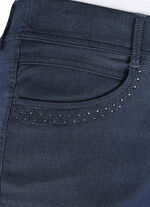Broek in denimlook DONKERBLAUW