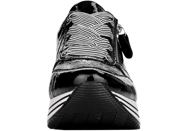 Remonte sneakers met effectieve vetersluiting ZWART