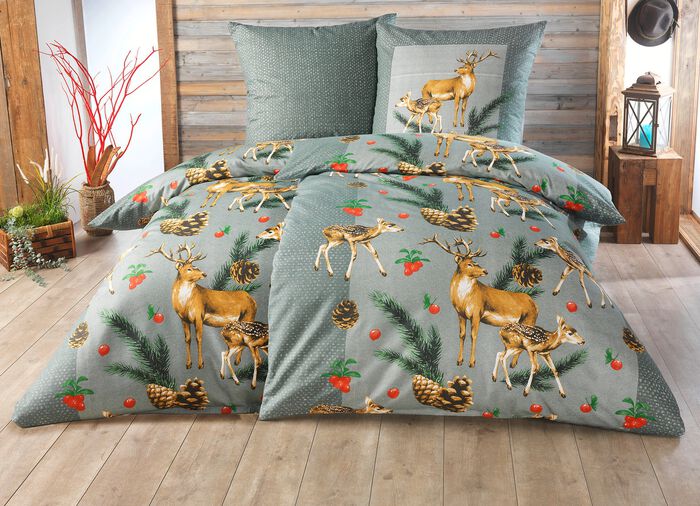 Beaver beddengoedset van Dobnig GROEN