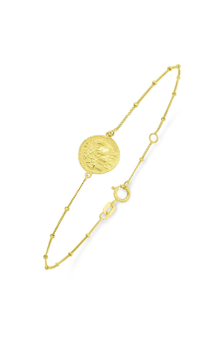 Kinkettingarmband met Romeins muntmotief 