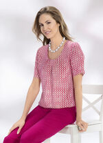 Tuniek met gesmokte zoomafsluiting 