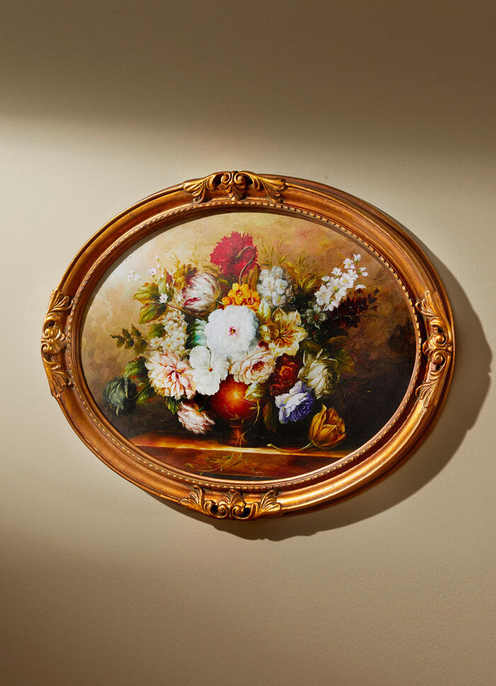 Wandfoto in een echt houten frame