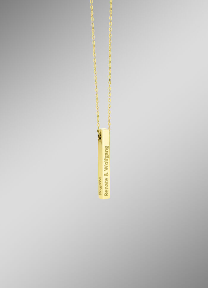 Stijlvolle, glanzende naamhanger met ankerketting 