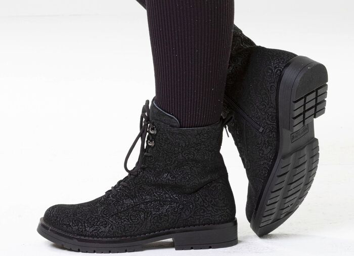 Waldl&auml;ufer, comfortabele dames enkellaarsjes, breedte G, met uitneembaar voetbed 