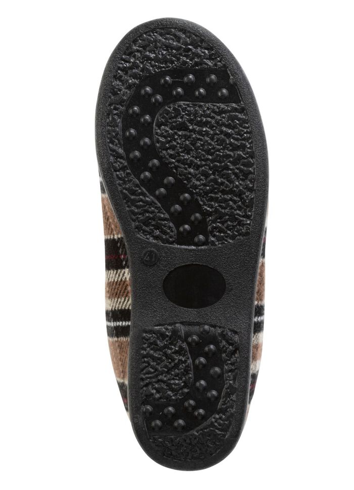 Enkellaarsjes van geruit textielmateriaal 