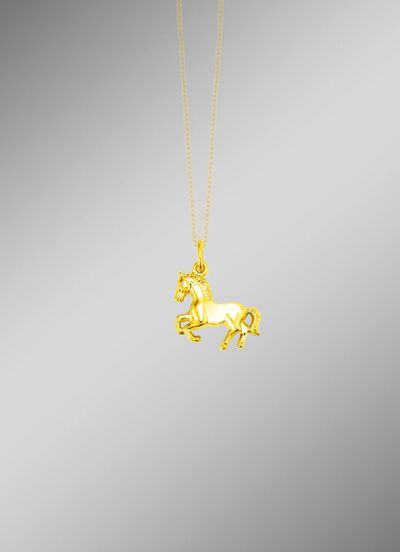 Gouden paardenhanger 