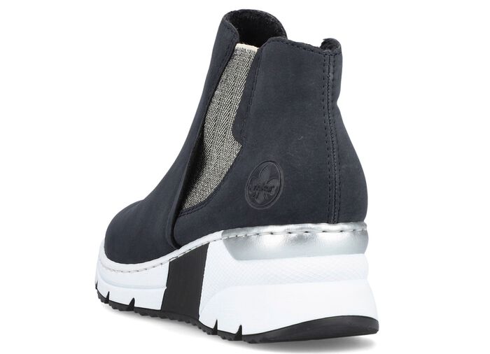 Rieker, modieuze dameslaarzen, breedte G, met rits DONKERBLAUW