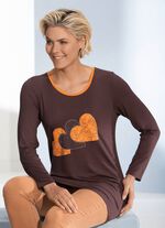 Shirt met motiefprint in 2 kleuren 