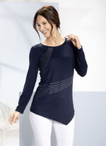 Shirt met asymmetrische zoom in 2 kleuren MARIENE