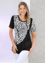 Bijzonder shirt in een mix van patronen 