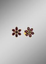 Oorbellen met echte granaat 