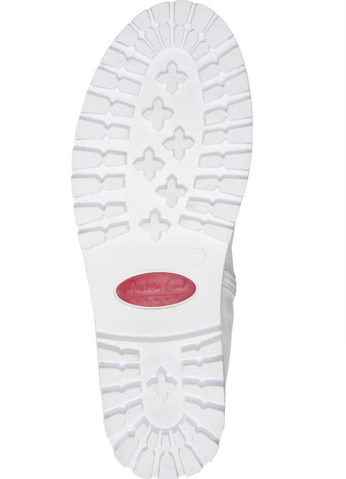 Andrea Conti veterlaarsje met pluizige pluche kraag WIT