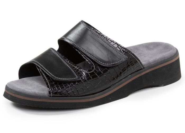 Comfortabele damesmuiltjes, breedte K, met klittenbandsluiting 