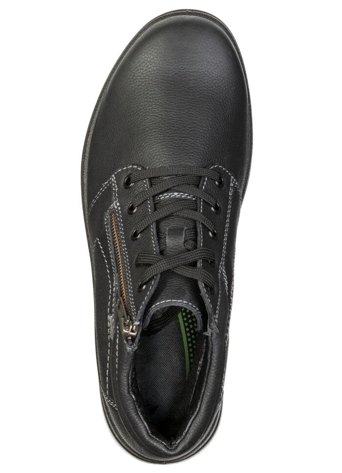 GINO GALANTE, gevoerde herenlaarzen, winterschoenen, breedte H, met rits ZWART