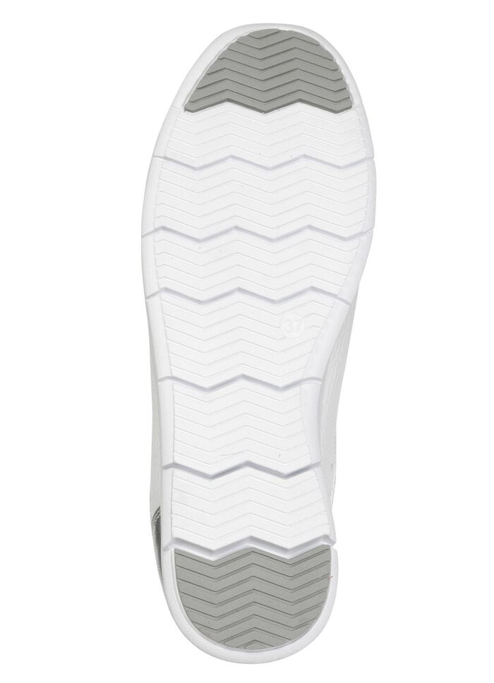 ELENA EDEN, comfortabele damessneakers, breedte G, met uitneembaar voetbed WIT-ZILVER