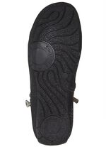 Andrea Conti veterlaarsje met reptiel-reli&euml;f inzetstuk en decoratieve ritssluiting ZWART