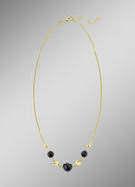Halsketting met echte zwarte agaat 