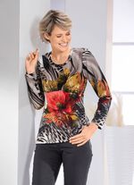 Shirt met decoratieve ring aan de halslijn 