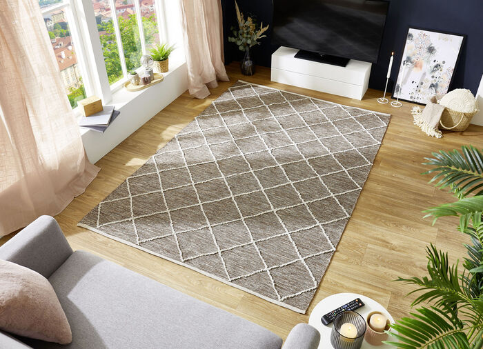 Moderne tapijten en karpetten van 100% katoen BRAUN