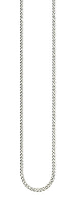 Platina stoeprand ketting 