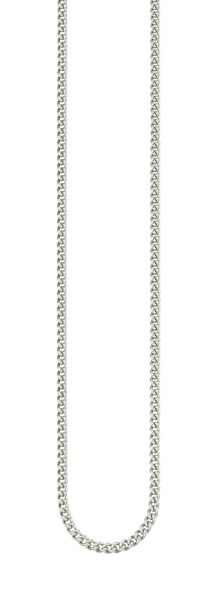 Platina stoeprand ketting 