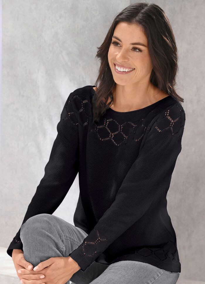 Trui gemaakt van duurzaam gerecycled katoen SCHWARZ