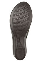 ELENA EDEN klomp van reliëf rundnappaleer ZWART