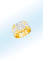 Hoogwaardige herenring met briljanten 