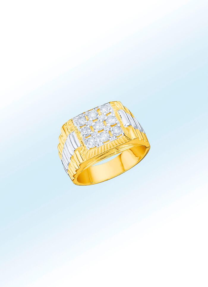 Hoogwaardige herenring met briljanten 