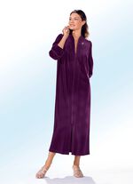 Huisjas met strassversiering AUBERGINE