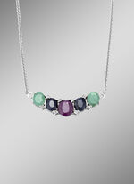 Kleurrijke elegantie: ketting met echte edelstenen 