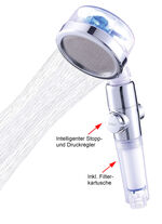 Aquadon EcoTornado douchekop met ingenieus turbine-effect BLAU