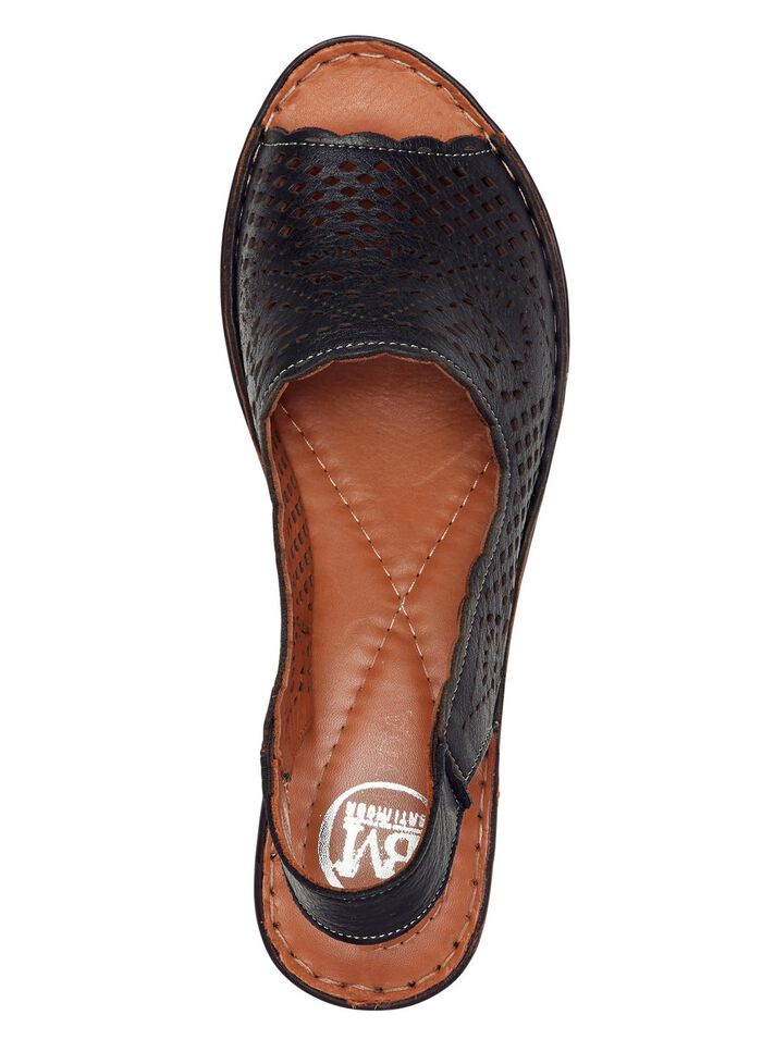 ELENA EDEN, zomerse damessandalen, breedte G, van leer 