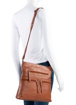 Laurina, tas, dames, met verstelbare schouderband COGNAC