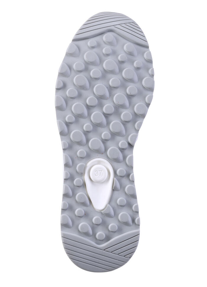 ELENA EDEN veterschoen van nappaleer met su&egrave;de details WIT-LILA