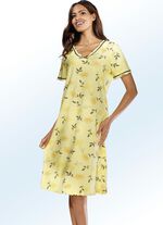 Pak van twee nachthemden met gegolfde boorden en korte mouwen 