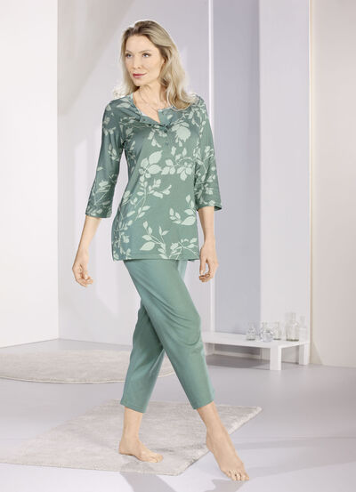 Pyjama met 3/4-mouwen en 7/8-broek 