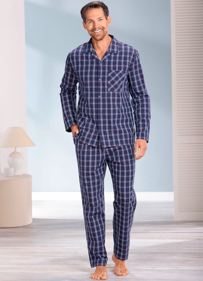 Comte geweven pyjama met knoopjes aan de bovenkant 